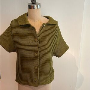 Zara Khaki Knit Cardigan